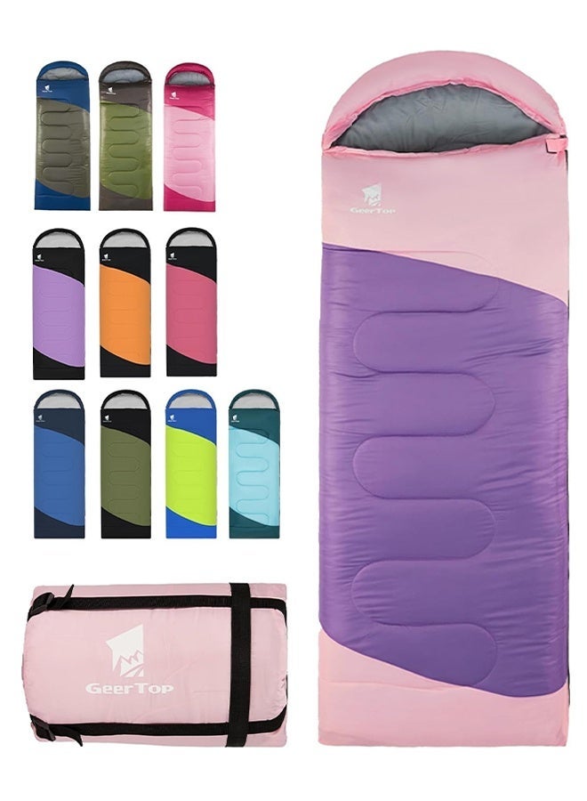 GEERTOP Backpacking Sleeping Bag for Camping, Lightweight Sleeping Bags for Adults Kids Summer Warm Cold Weather Hiking Travel - Image 1